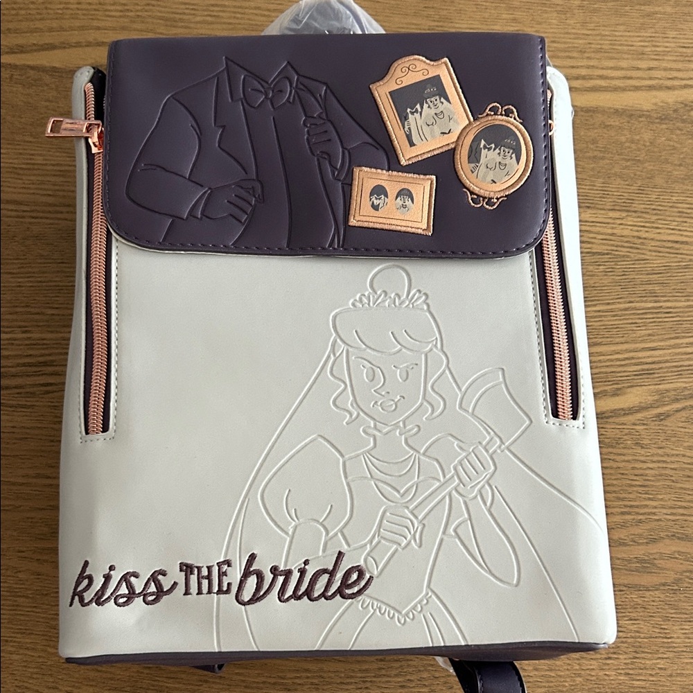 Disney‎ Purple and White Backpack